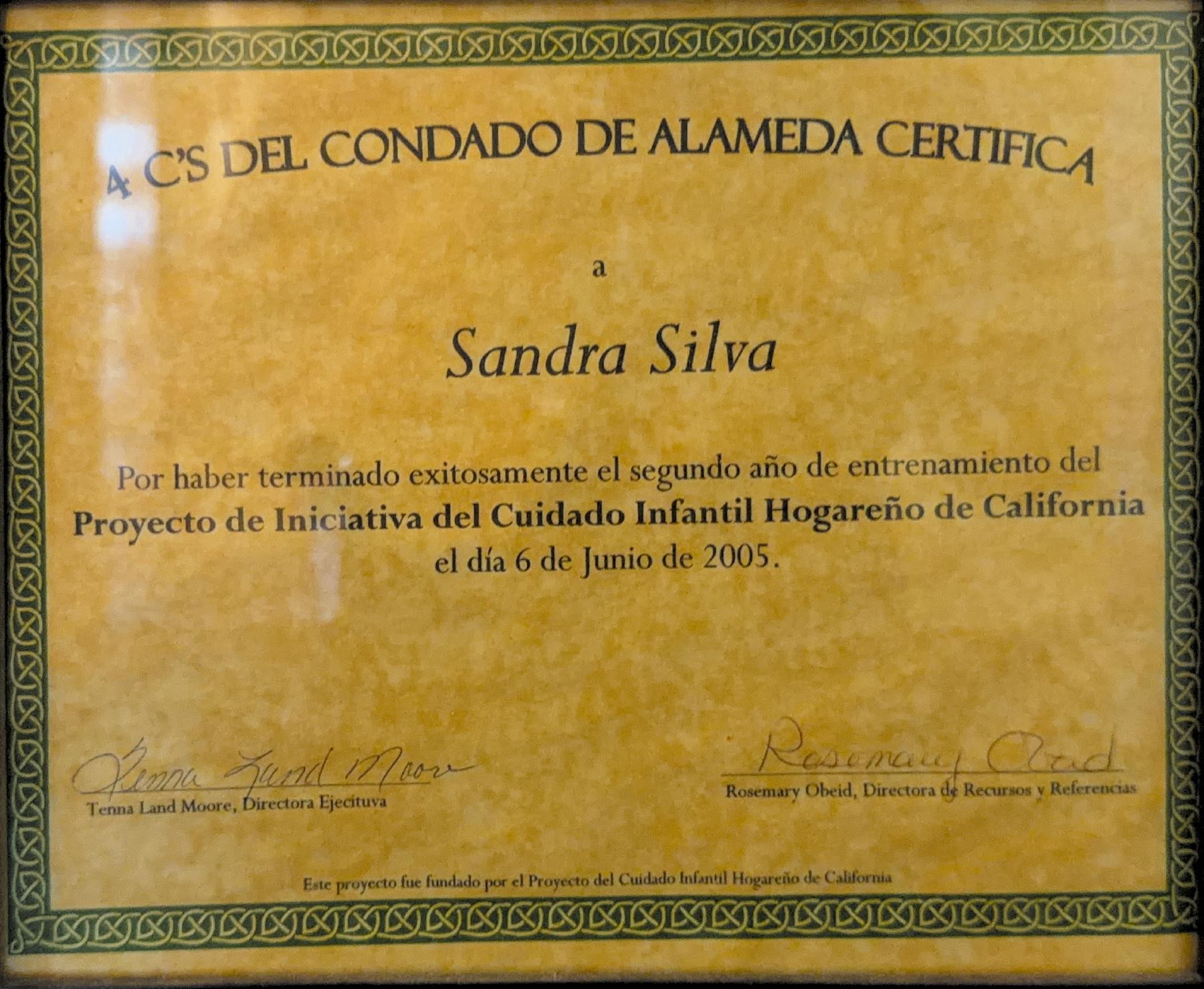California family child care training certificate, second year